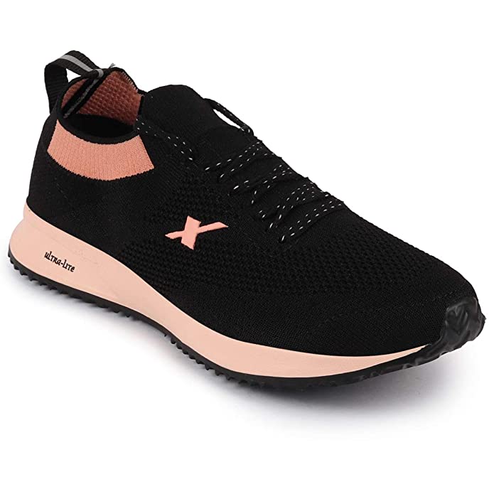 Sparx Ladies Mesh Pink Lace-Up Sports Shoes