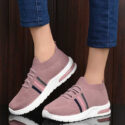 Women’s Mesh Sports Shoes Walking Shoes For Women  (Pink)