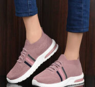 Women’s Mesh Sports Shoes Walking Shoes For Women  (Pink)